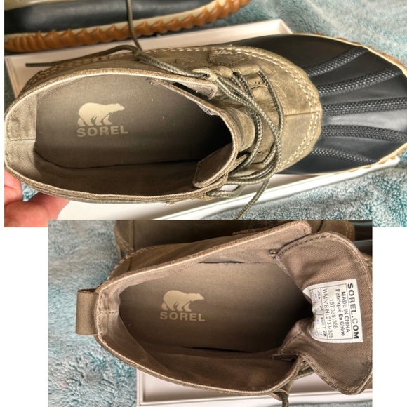 Sorel OutN’About Classic Waterproof Leather Duck Boots Elk Green Women’s Size 10 - Picture 10 of 16